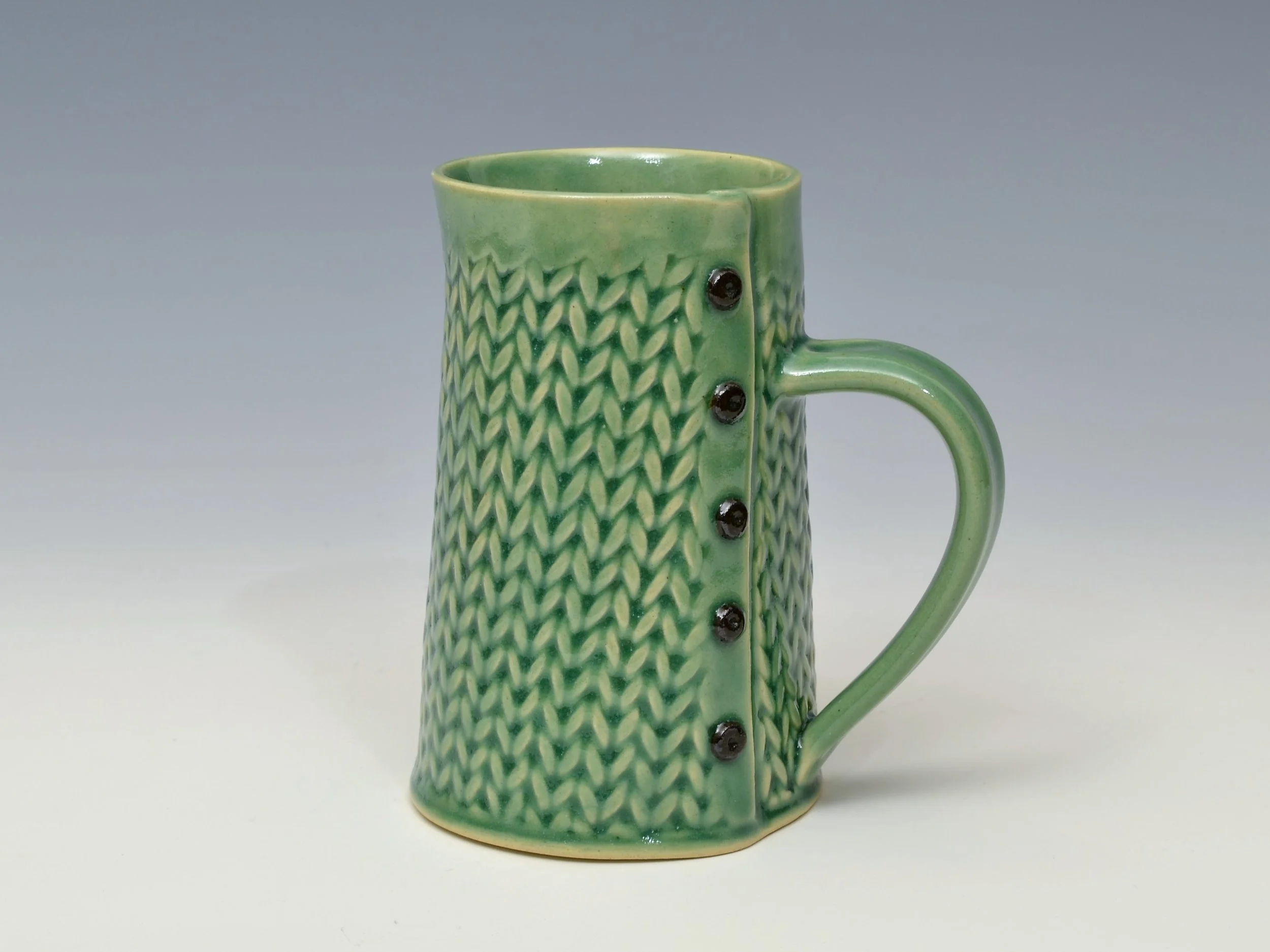 Jumbo Knitted mug Handmade ceramic mug 20 oz MADE to ORDER — Creative