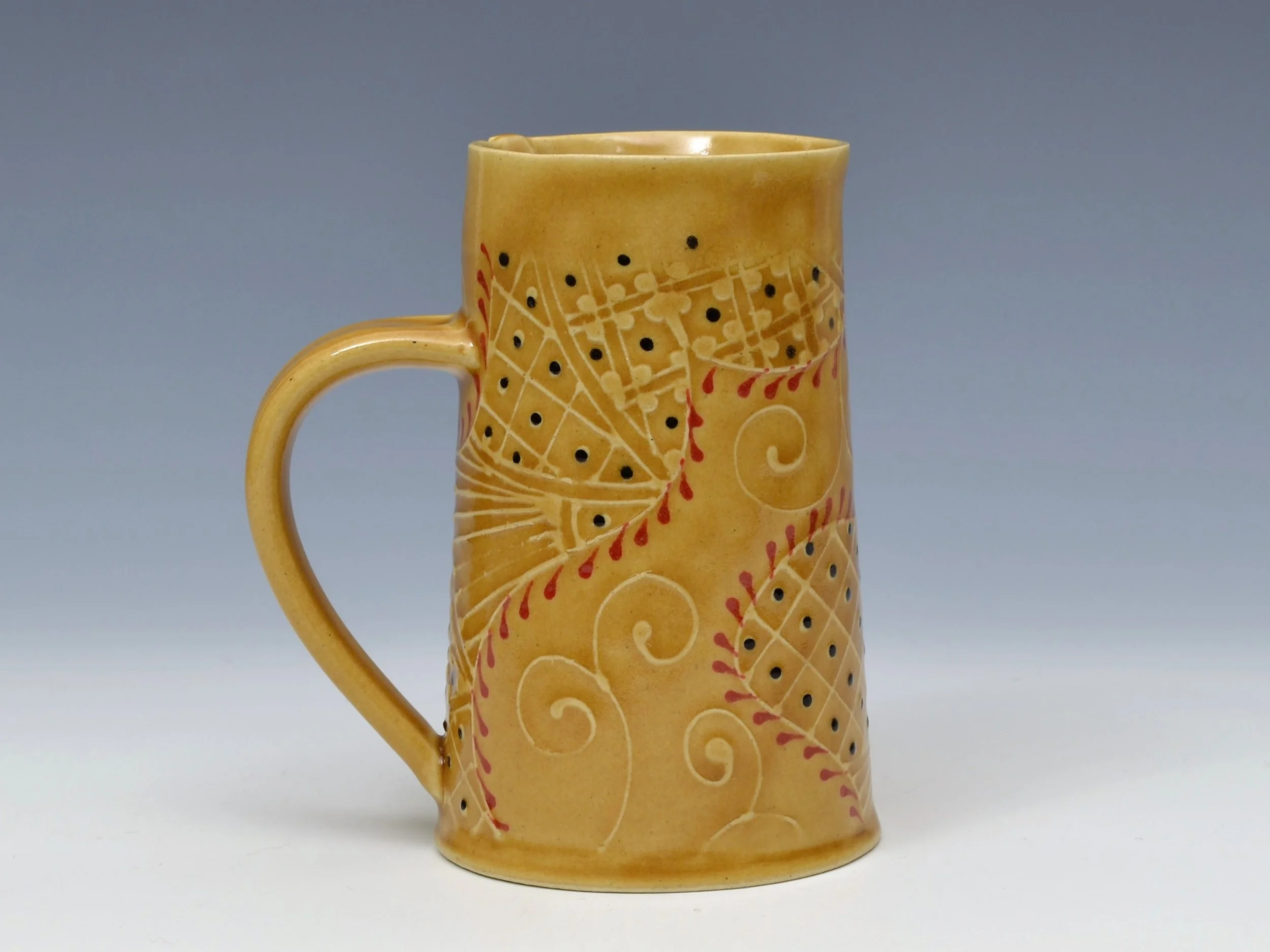 Jumbo Embroidery mug Handmade ceramic mug 20 oz MADE TO ORDER  Creative  with clay