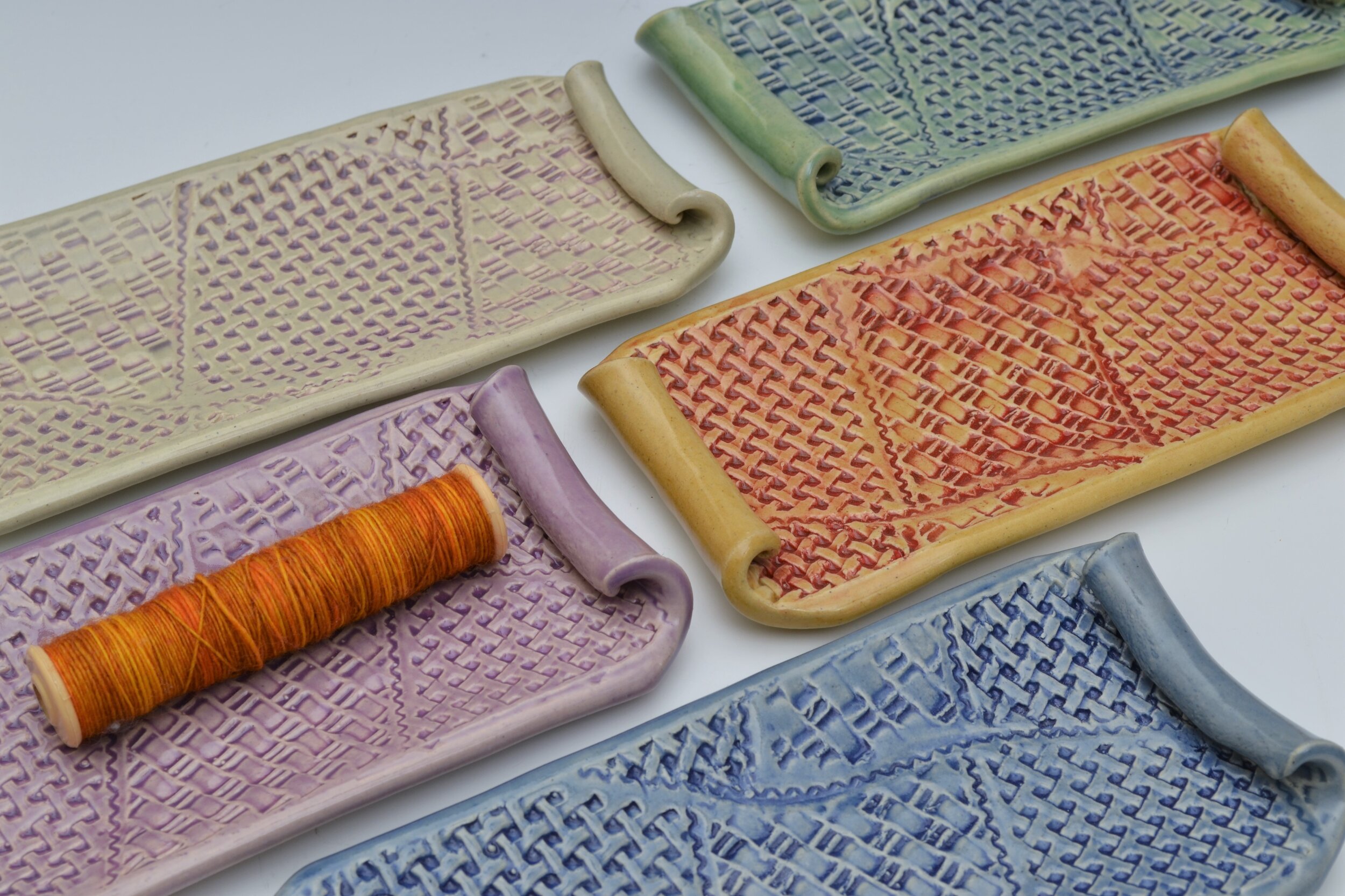 Woven tray for glasses, scissors, knitting notions READY to SHIP