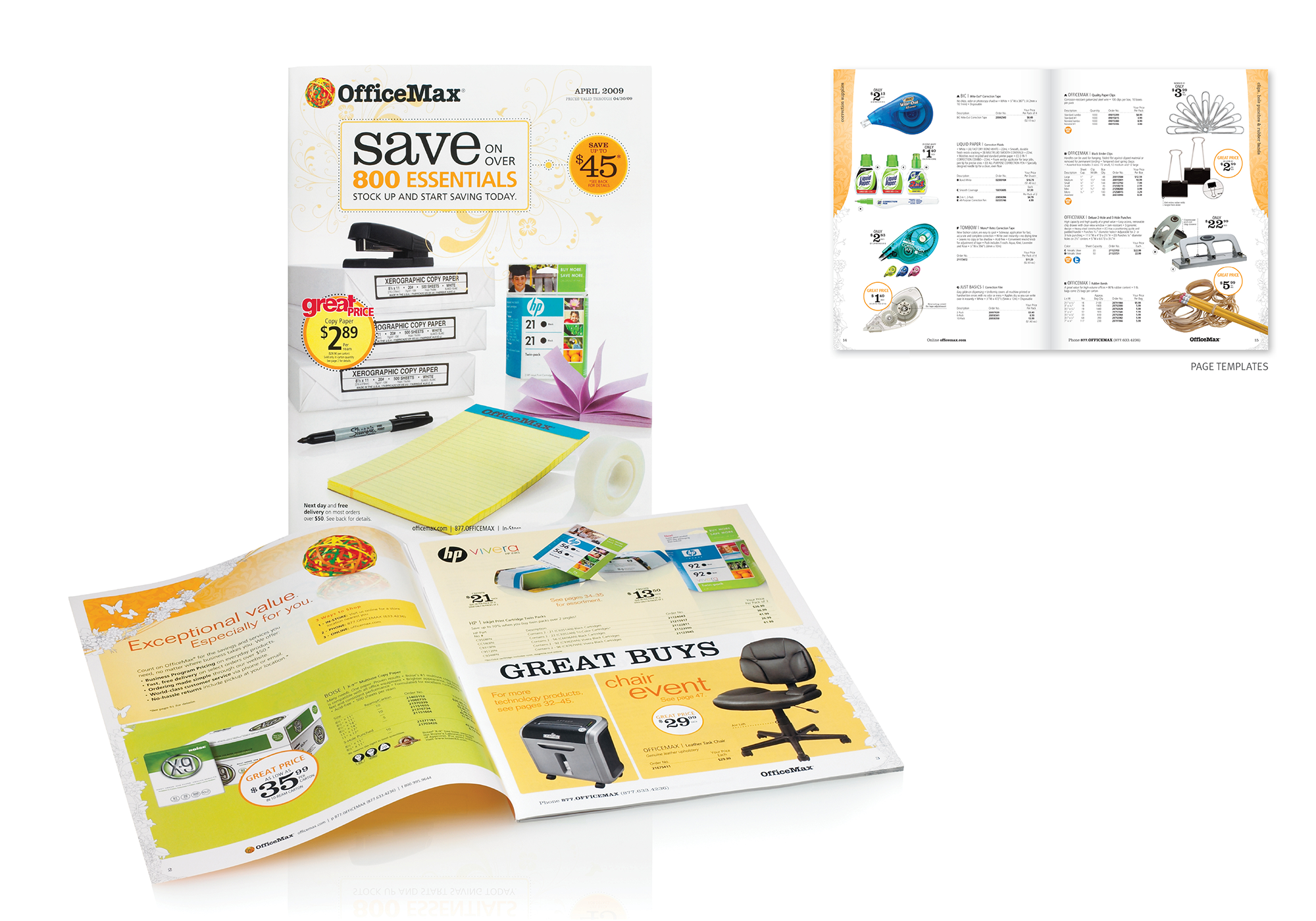 OFFICEMAX 2009 OFFICE SUPPLIES CATALOG FLYER (APRIL)