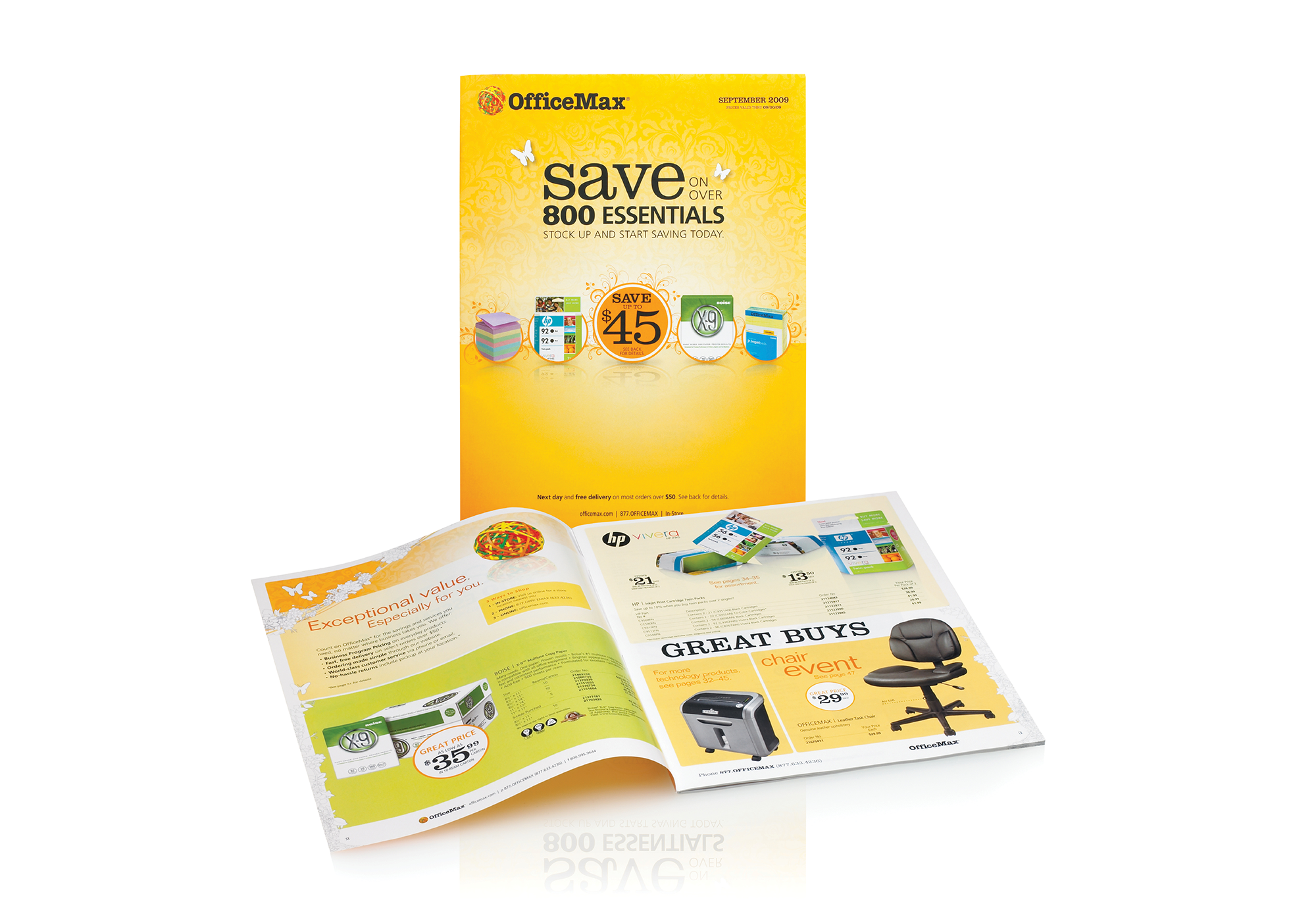 OFFICEMAX 2009 OFFICE SUPPLIES CATALOG FLYER (SEPTEMBER)