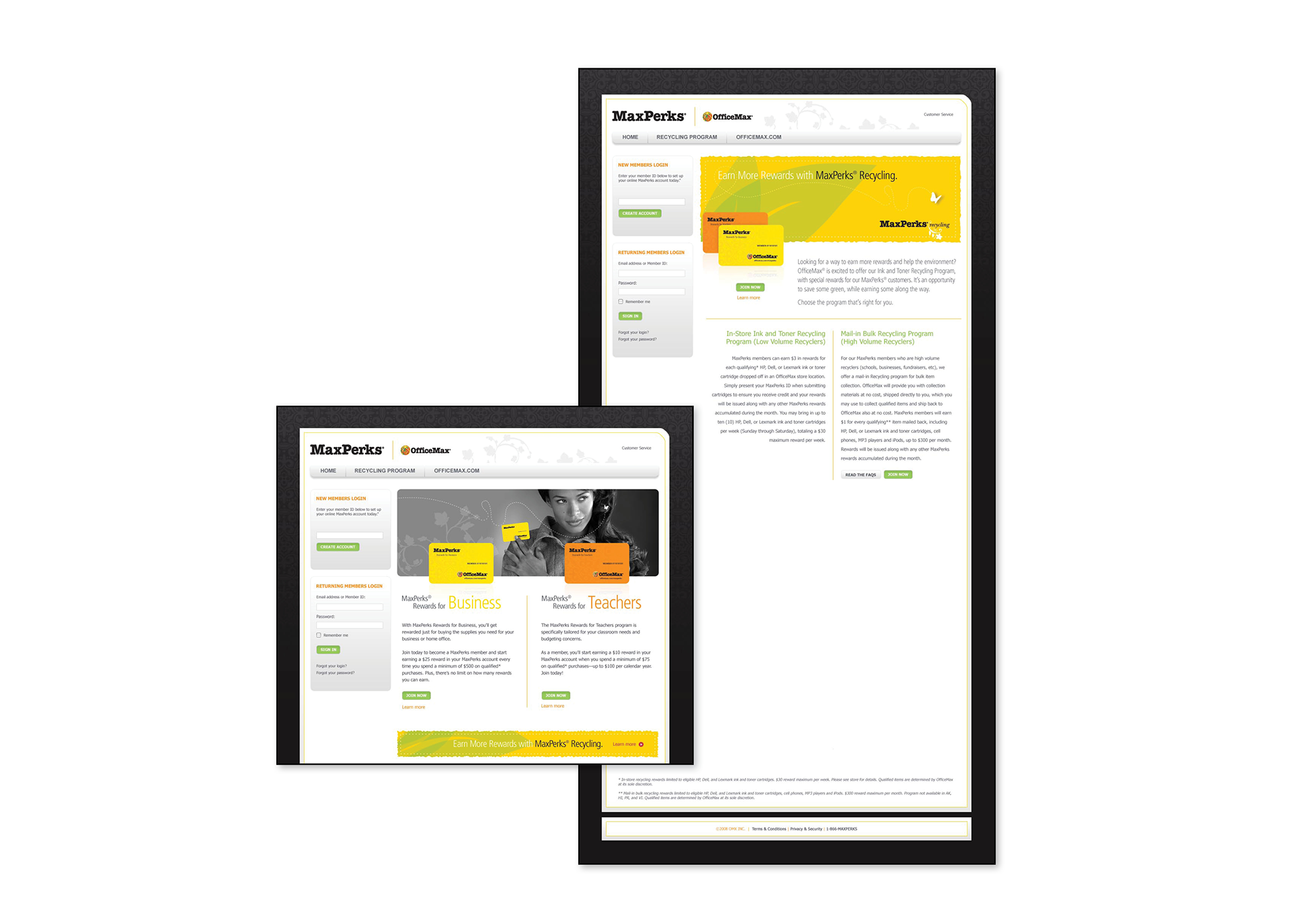 OFFICEMAX MAXPERKS LANDING PAGE