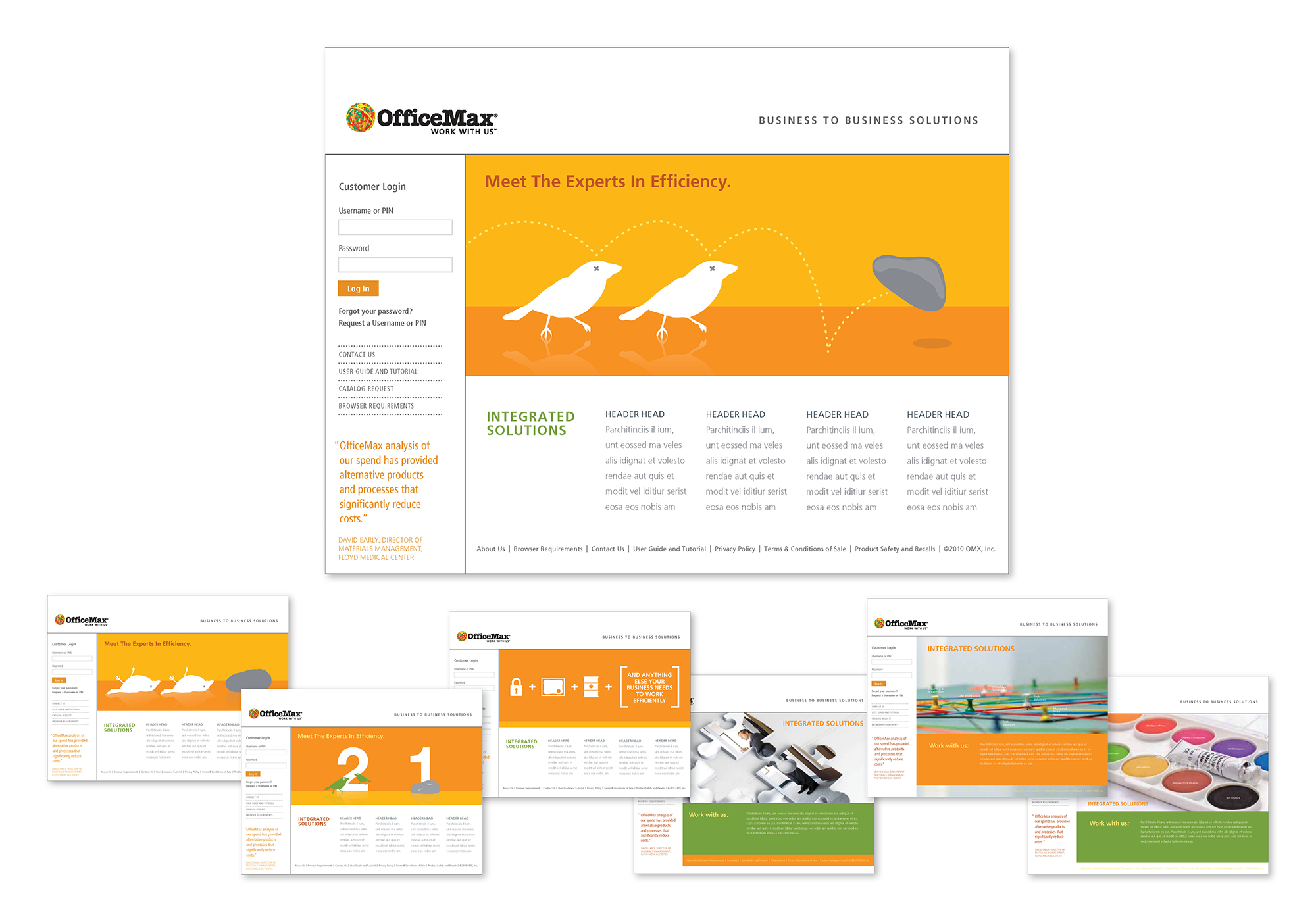 OFFICEMAX INTEGRATED SOLUTIONS LANDING PAGE CONCEPTS