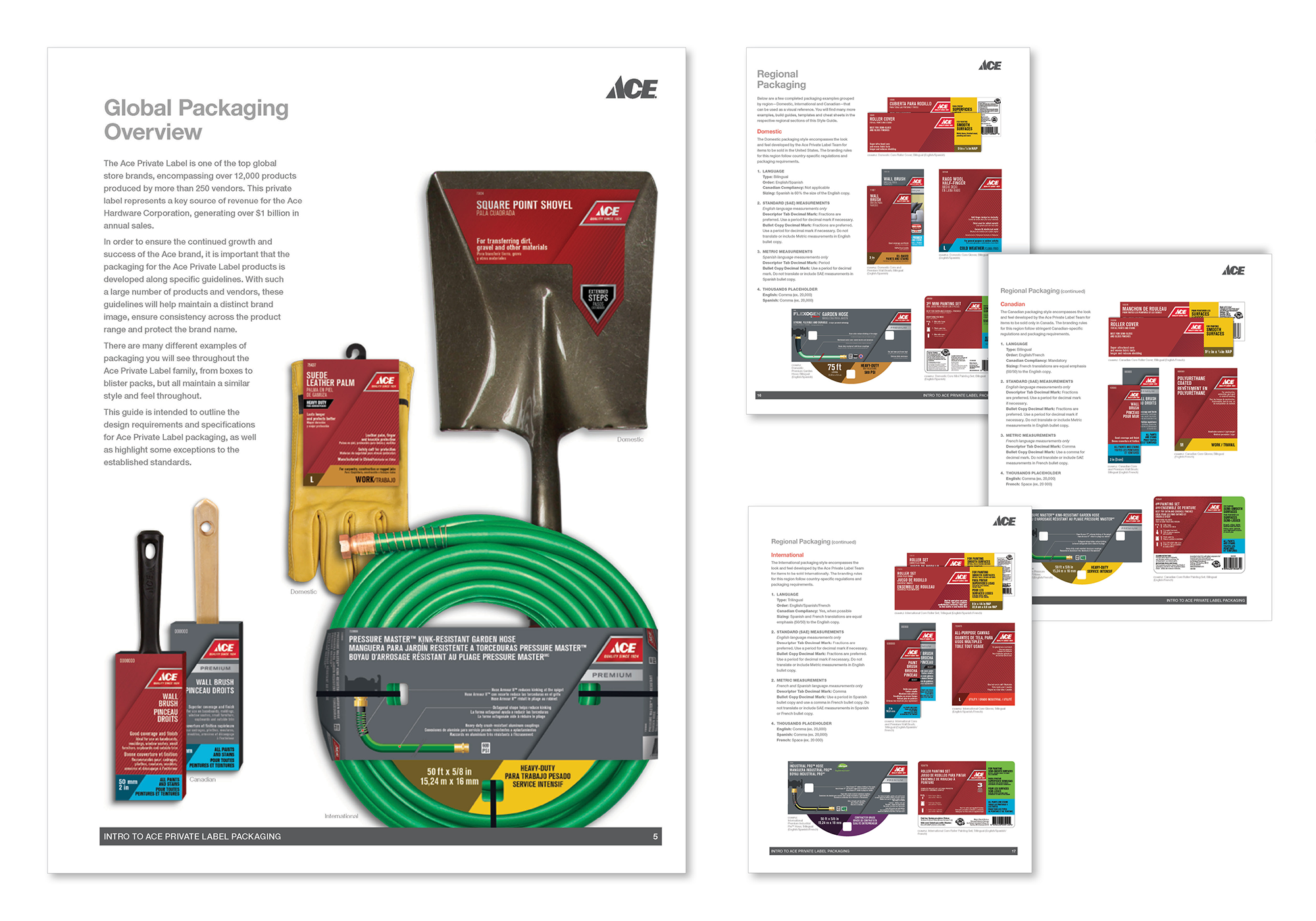ACE PRIVATE LABEL PACKAGING STANDARDS — REGIONAL PACKAGING OVERVIEW