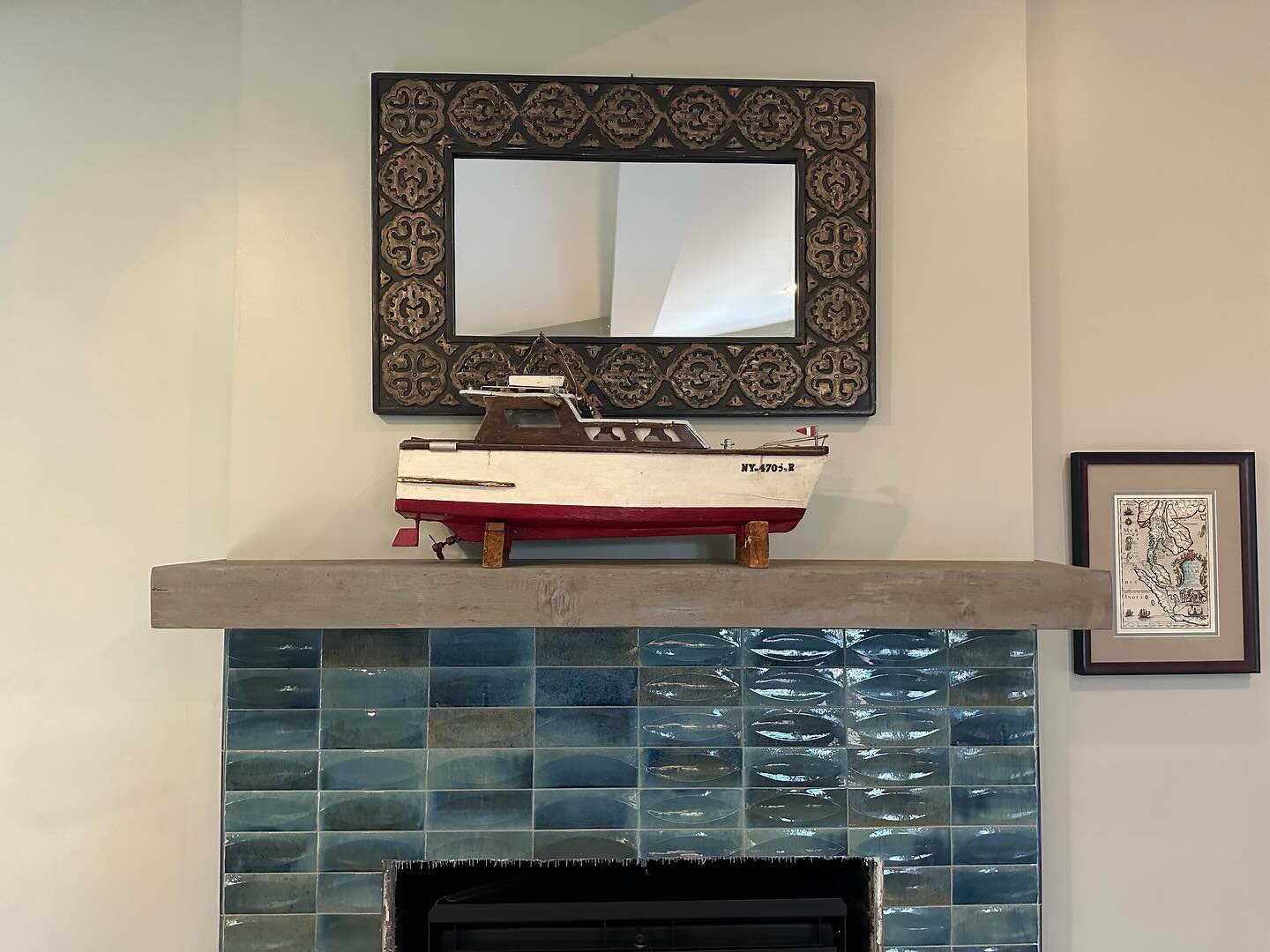 Dave from Manchester-By-The-Sea, MA wanted us to make him a custom mantle for his home fireplace in his seaside community. 

He had been renovating the fireplace design and tile and is nearly finished but he wanted the previously hung wood beam to be