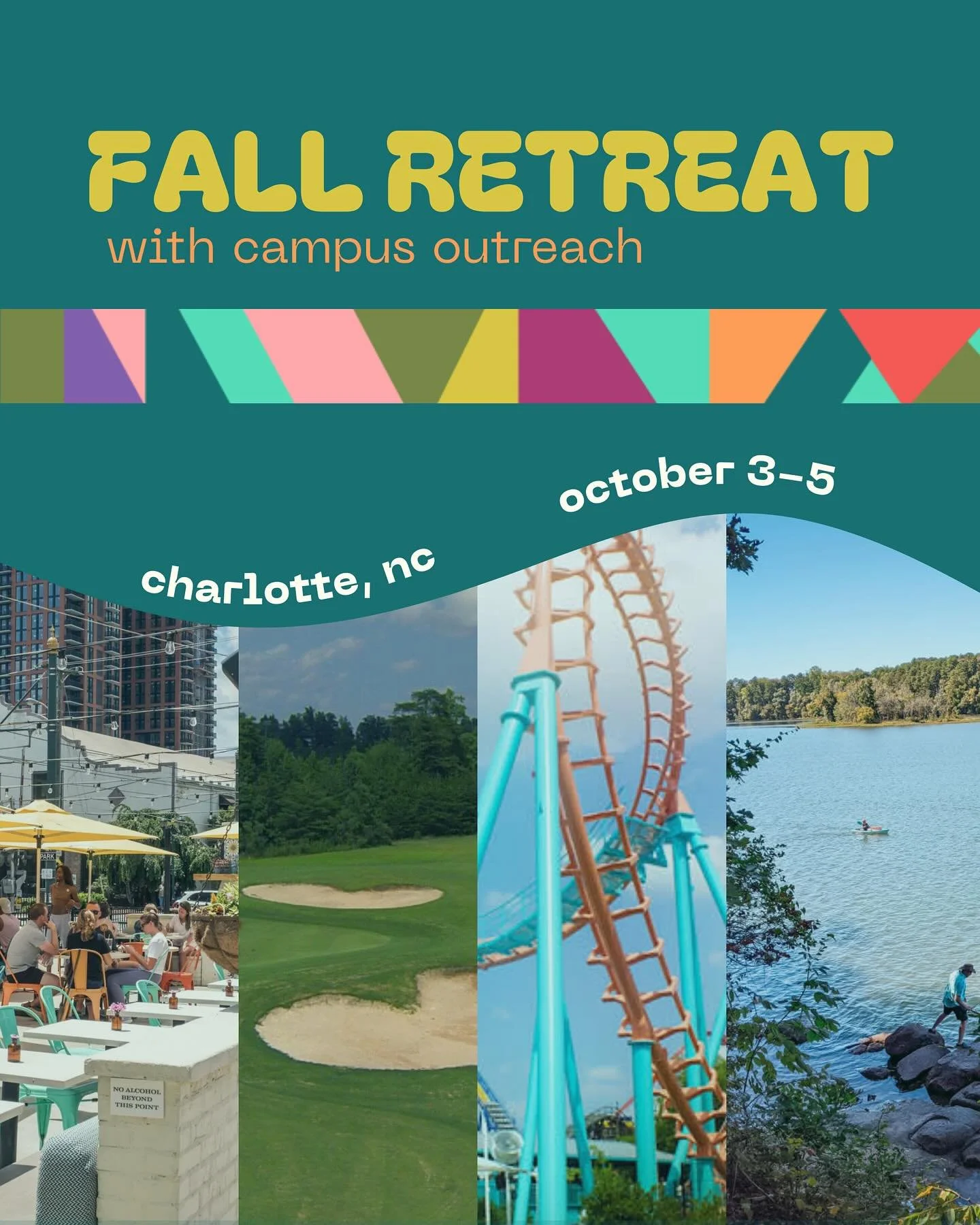 One week left to register for Fall Retreat! Get away for the weekend and get connected to community with us 🚗🏌️&zwj;♀️🌆🍂🚣&zwj;♂️ It&rsquo;s gonna be fun!!! Sign up at the link in our bio!