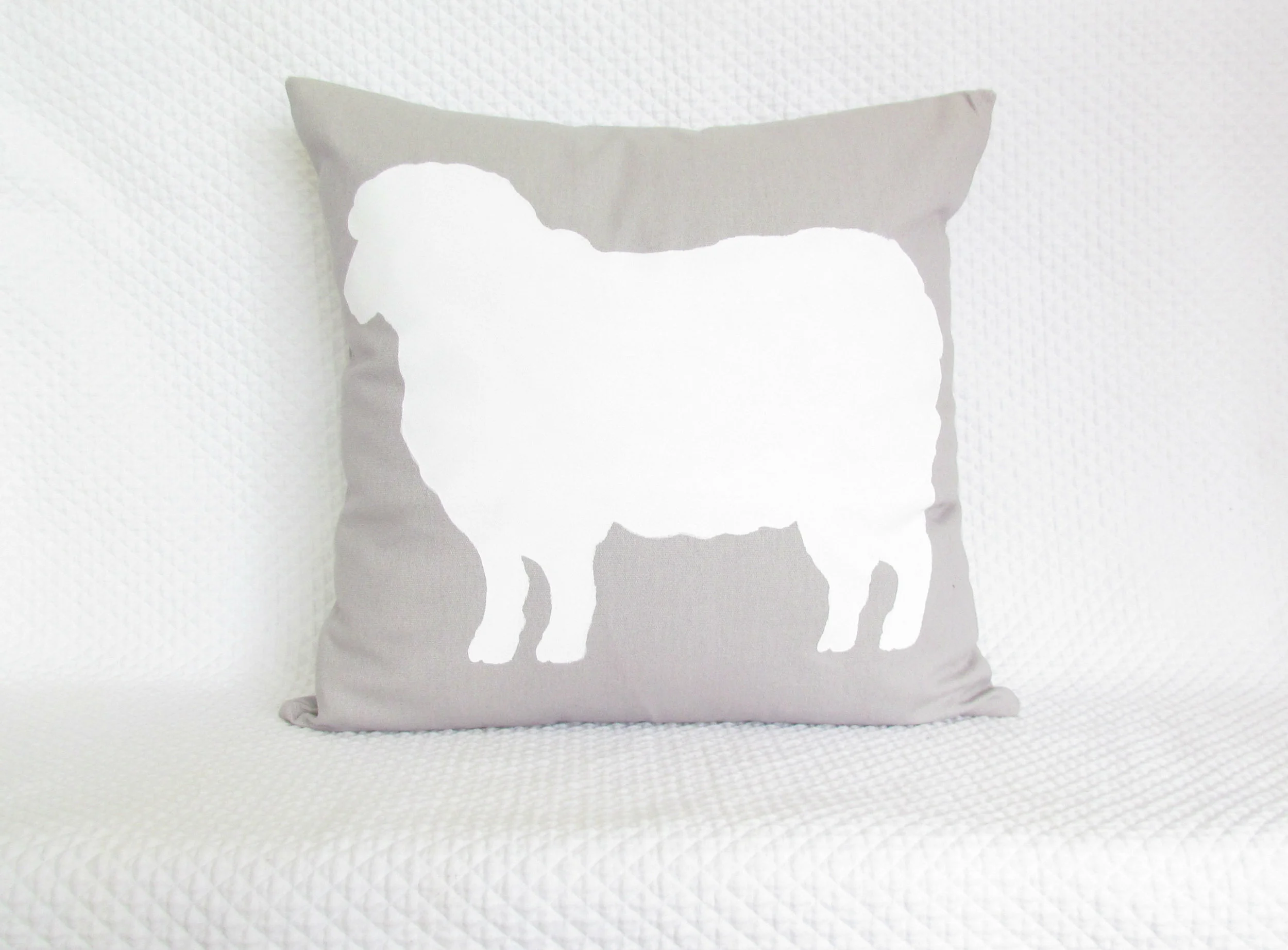 Gray Sheep Throw Pillow