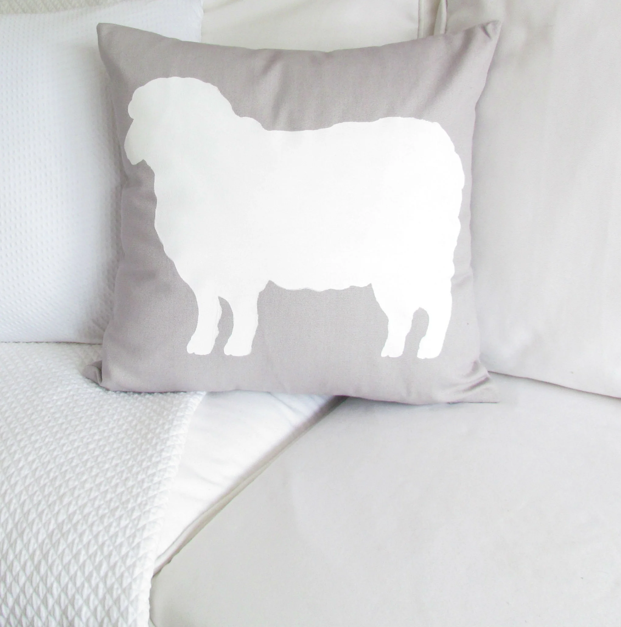 Gray Sheep Throw Pillow