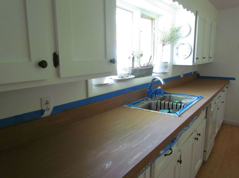 How To Make Laminate Countertops Look Like Wood For Less Than