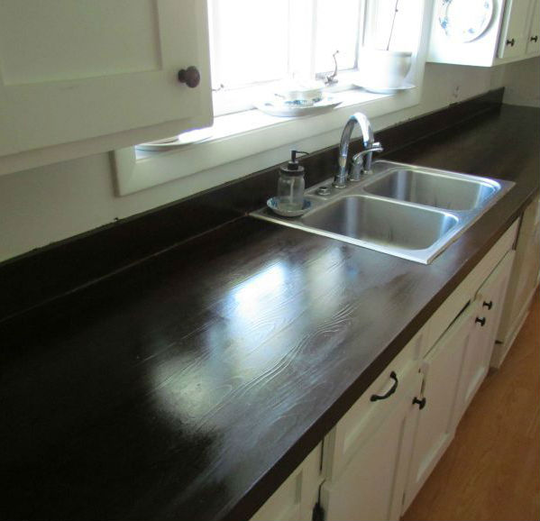 How To Make Laminate Countertops Look, How To Paint Wood Countertops Look Like Granite Floors