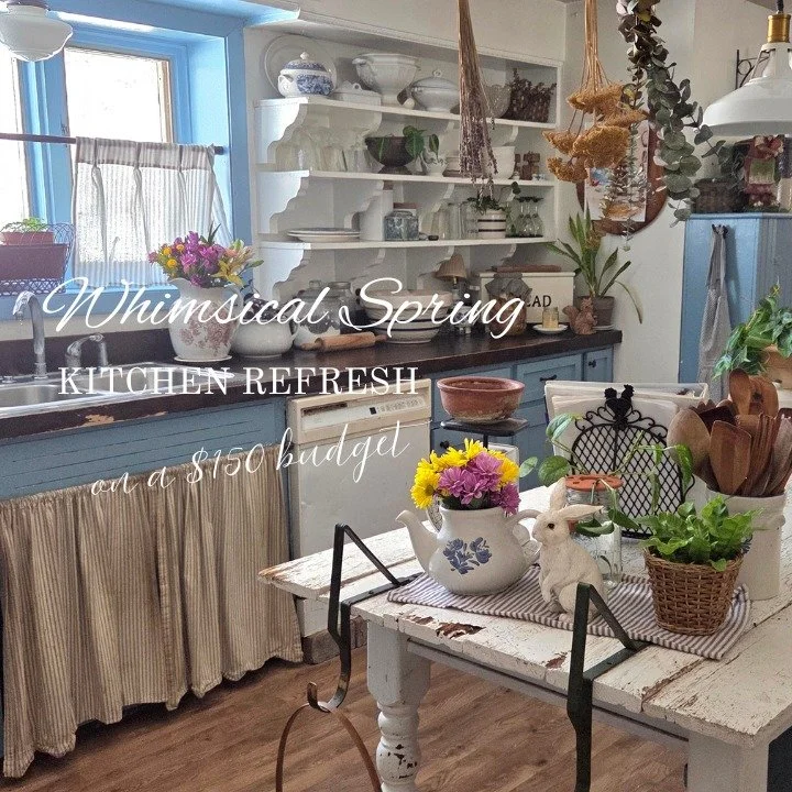 The Sheep Shop Caf&eacute; &amp; Farm Store is open 1 day a week until April and it has allowed me to tackle some projects around the house. In my latest YouTube video, I am sharing a whimsical spring kitchen refresh on a $150 budget 🌷 🌷 🌷
https:/
