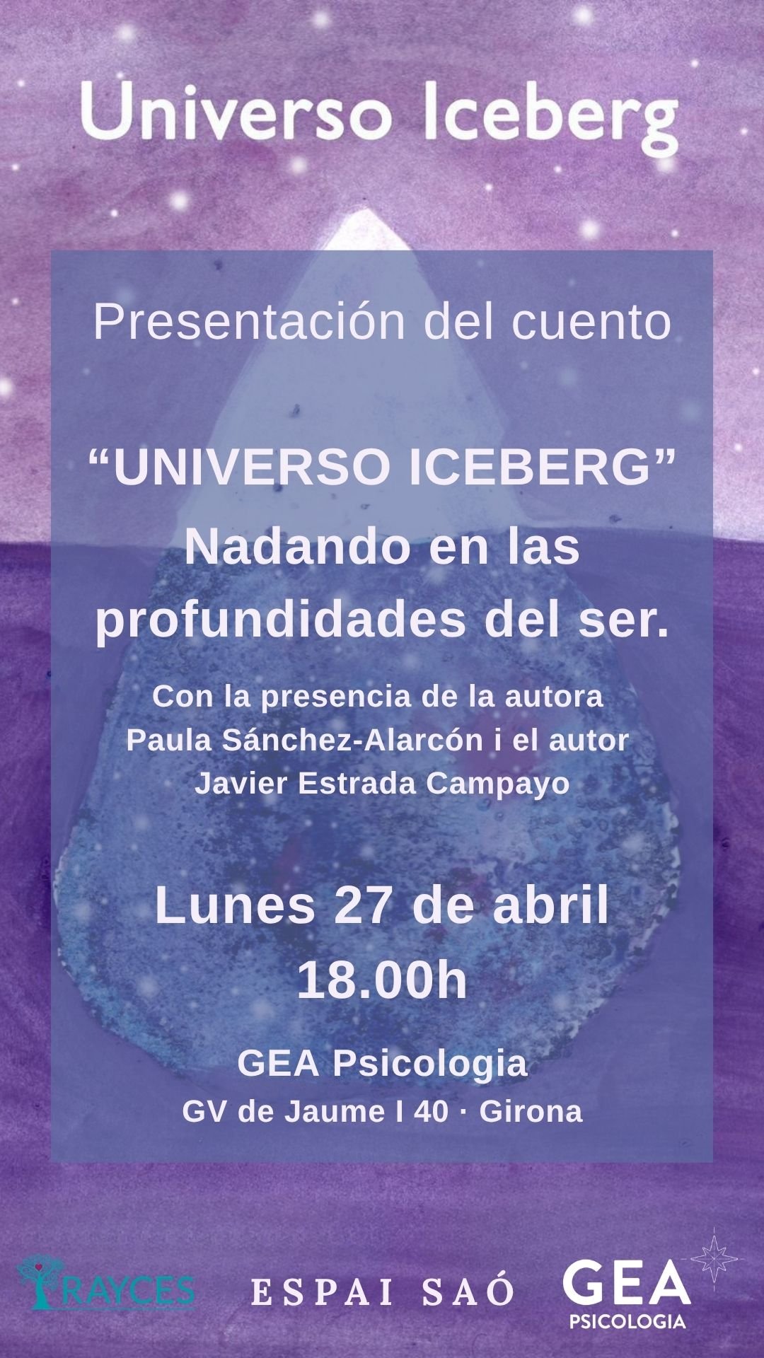 Presentación del cuento “UNIVERSO ICEBERG” NADANDO EN LAS PROFUNDIDADES DEL SER 