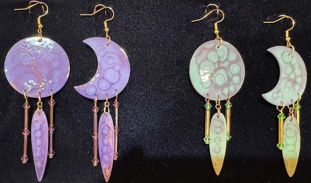 Earrings, by Art Glass Studios
