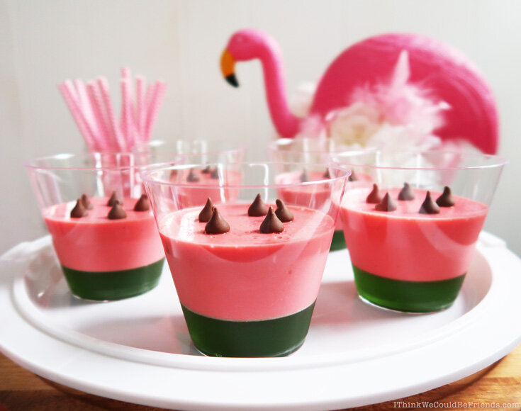 Flamingle Jello cups