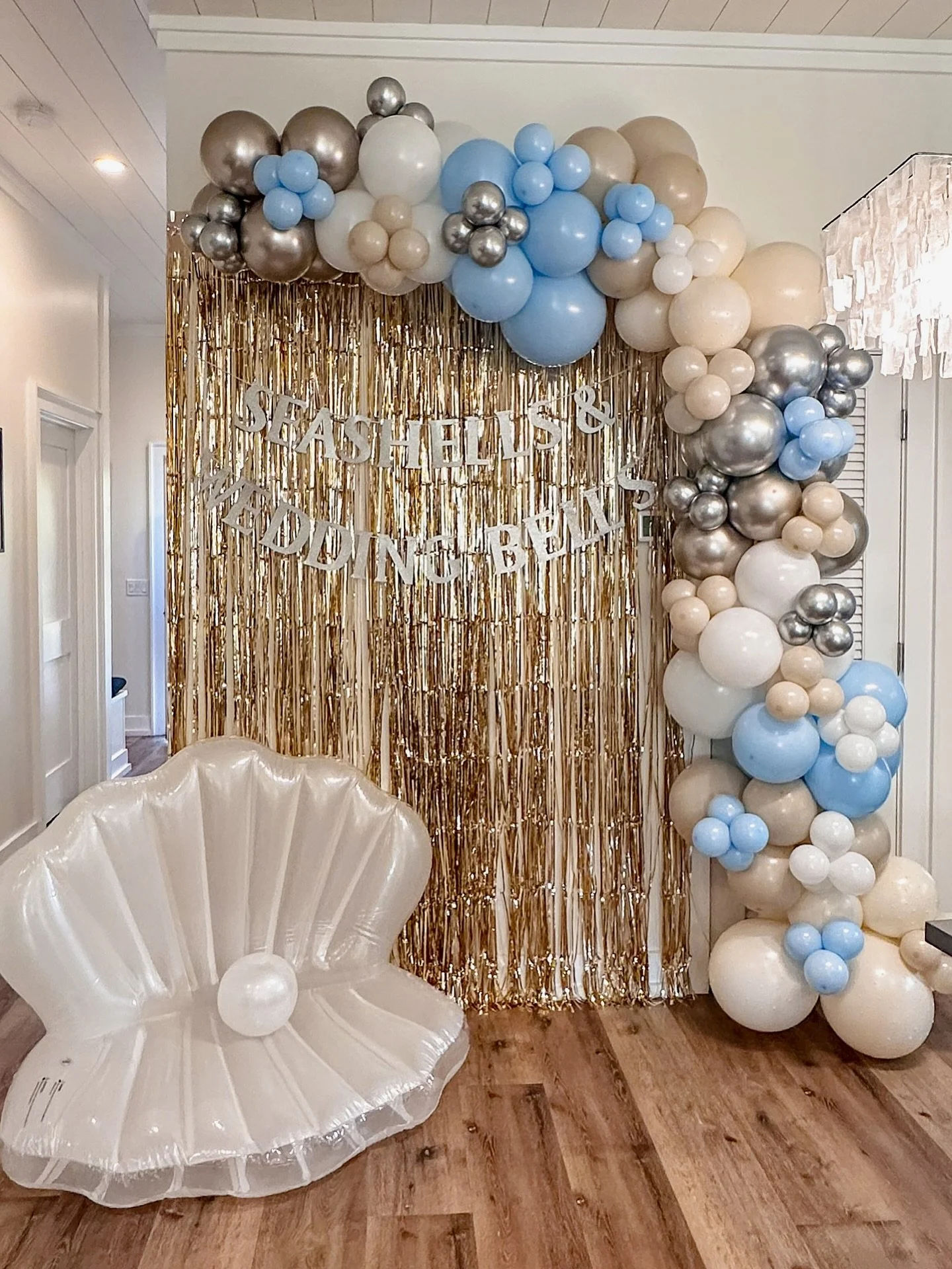 Seashells &amp; Wedding Bells 🐚 

I have a feeling we&rsquo;re going to be seeing a lot of this theme in the coming months &amp; we love it! 

#30a #destinbachelorette #rosemarybeach #bachelorettedecor