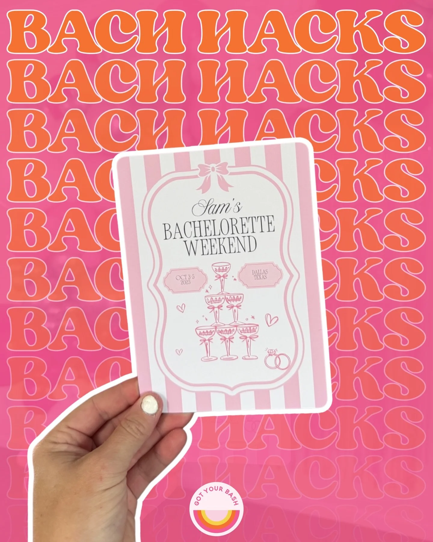 Bach Hack: Custom Itineraries ✨

Planning a bachelorette weekend? Don&rsquo;t wing it,&nbsp;build a custom itinerary..

When every detail is planned ahead, the whole weekend flows better.

Don&rsquo;t want to plan it yourself?
That&rsquo;s where we c