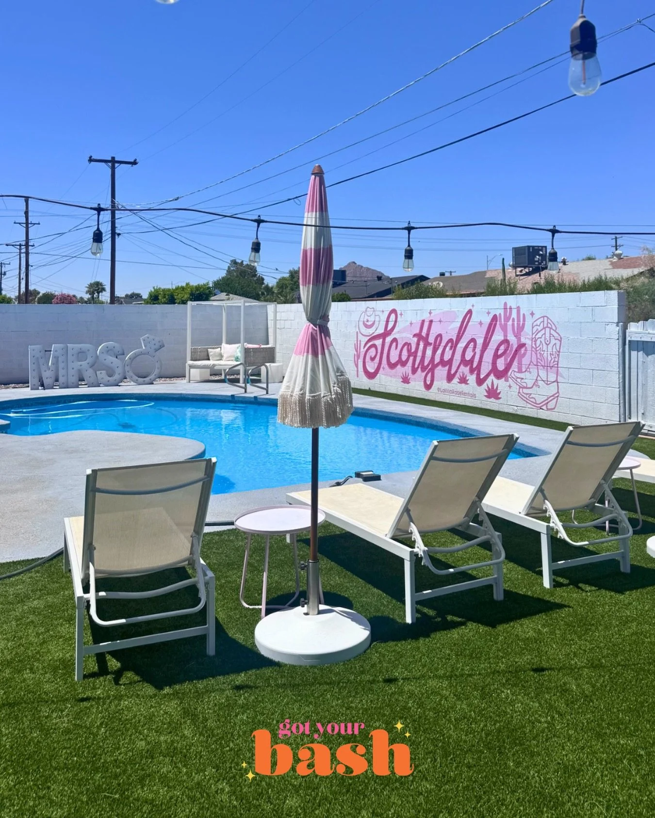 Scottsdale called and she wants you HERE. 🌵🩷 

This pink AirBnB is everything and we will absolutely show up and make it even better. 

Decorations, favors, vibes, all handled. You just show up and party. 🥂 

#GotYourBash #ScottsdaleBach #PinkAirb