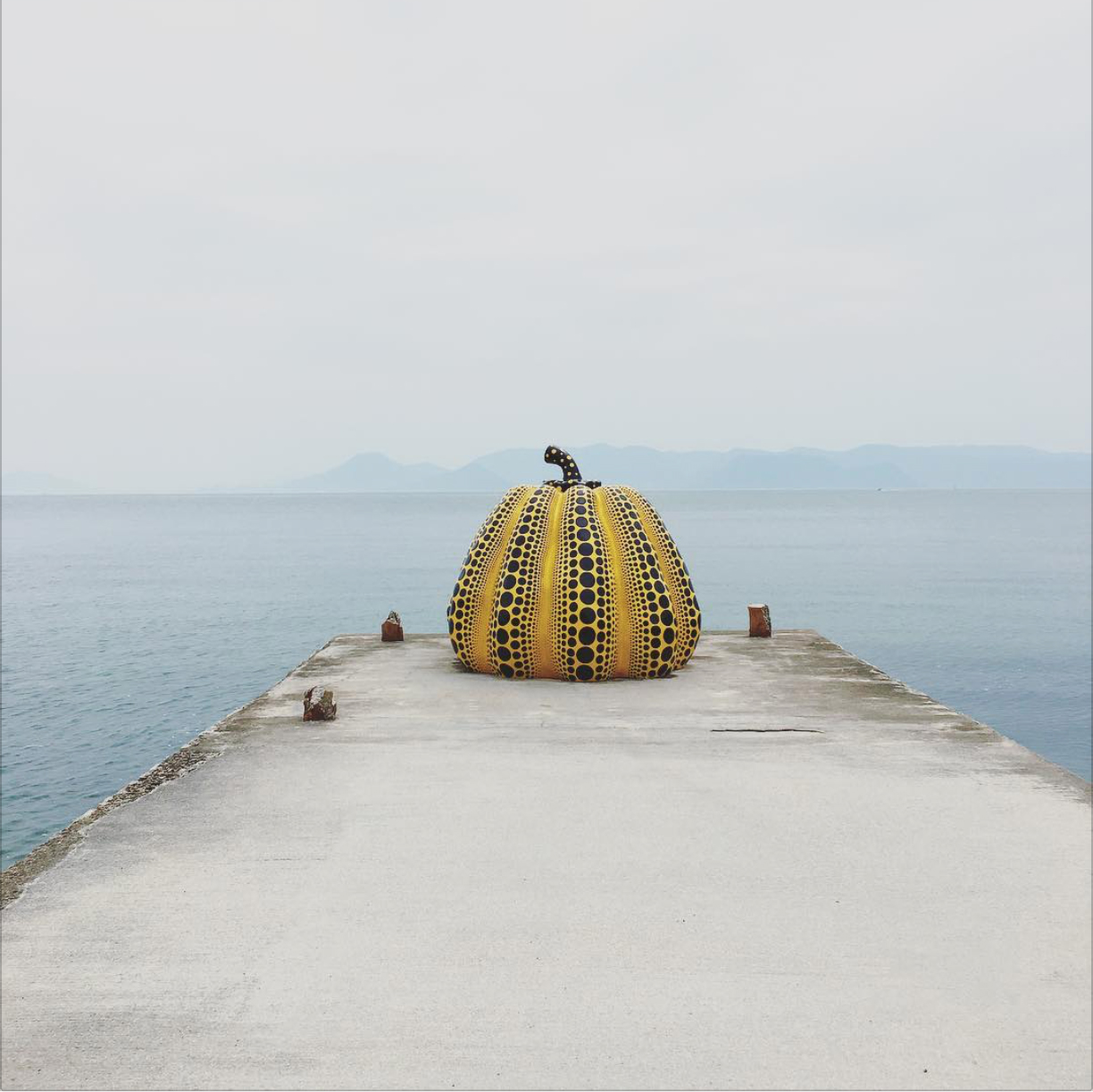 © Yayoi Kusama - Pumpkin, 1994, Benesse Art Site, Naoshima, Japan