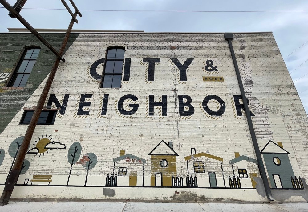 Love Your City &amp; Neighbor mural