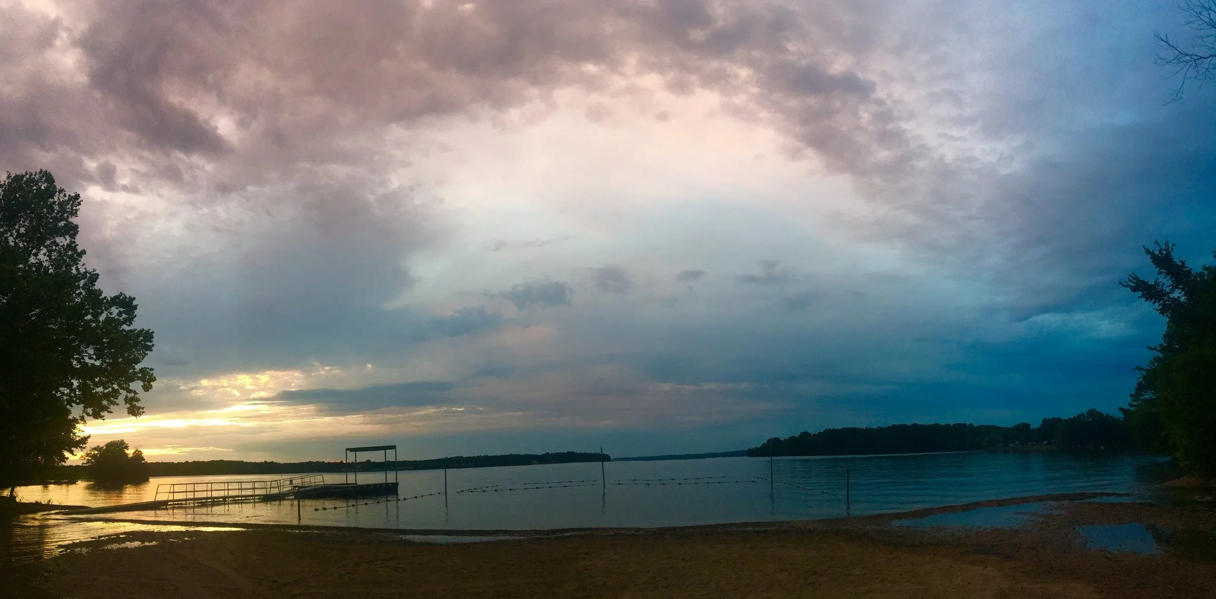 A redeeming sunset after a rainy day at KBY.