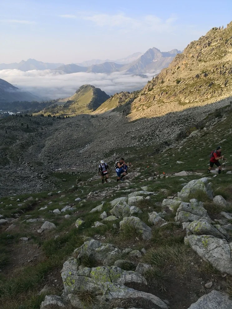 The scenery for the Grand Raid des Pyrenees was breathtaking . But the rain, mist and clouds meant visibility was often very bad