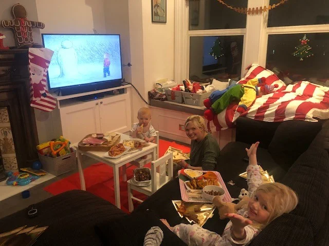 We celebrated a mini family Christmas with wine, cheese, meat and The Snowman as a special treat