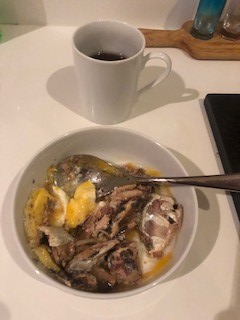 Smelly Sardines, Eggs and Coffee