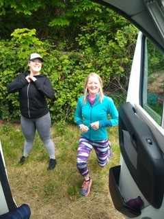 Kerry and Becky Keeping Limber Outside the Motor Home (for JamesRunsFar.com).jpg