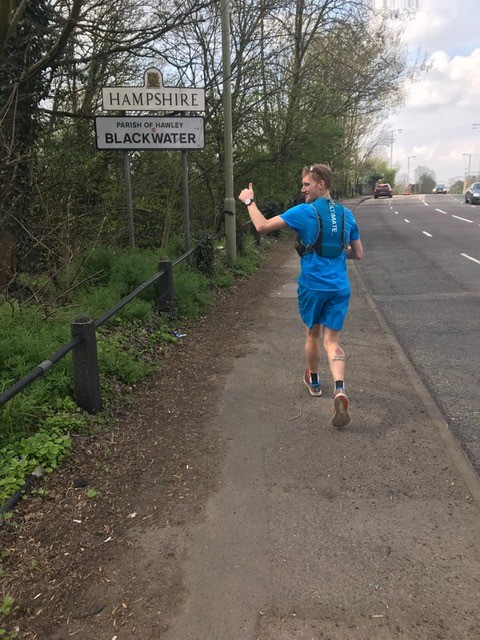 Entering Hampshire on My Long Training Weekend
