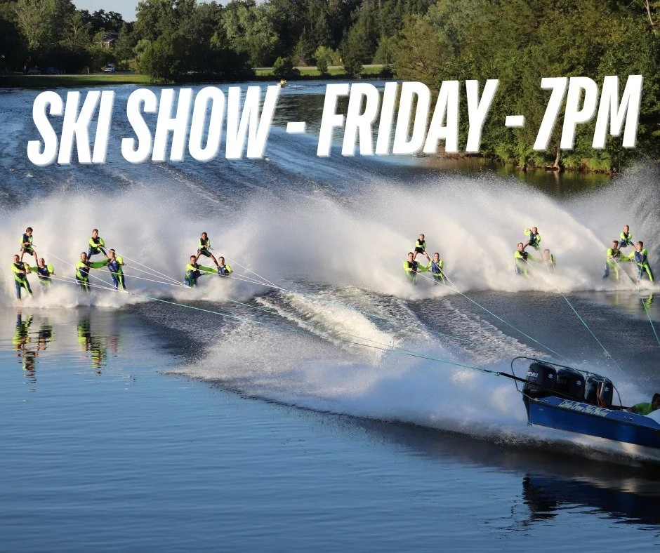 SKI SHOW ON FRIDAY!

You have TWO MORE CHANCES to see our show this season:

Friday - August 23rd, Neer Park New London - 7pm
Friday - August 30th, Neer Park New London - 7pm

See you there!