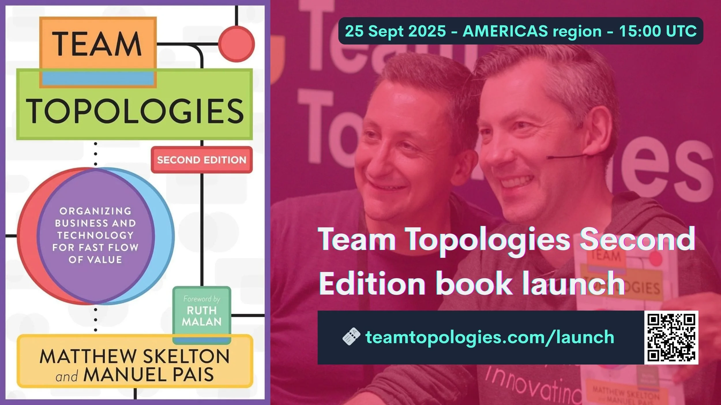 Team Topologies Second Edition book launch - meet the authors and discover success stories. AMERICAS region