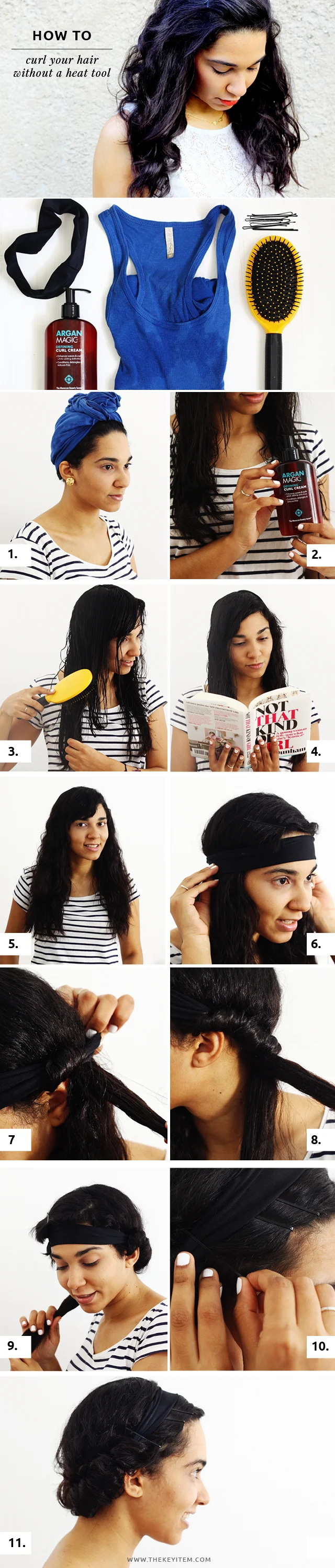Como Rizar Tu Pelo Sin Calor // ¡TUTORIAL DE CABELLO! Crea tu propio salón en la casa! Aprende como rizar tu pelo sin calor en sólo 15 minutos. Necesitarás solamente una venda y pinchos.