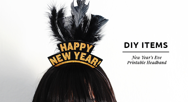 Cintillo Imprimible para Fiesta de Año Nuevo (¡Gratis! Prop DIY)