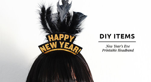 Cintillo Imprimible para Fiesta de Año Nuevo (¡Gratis! Prop DIY)