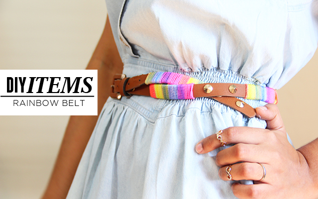 DIY Items // Rainbow Belt