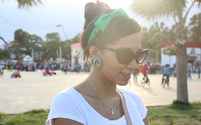 The Green Bow Headband