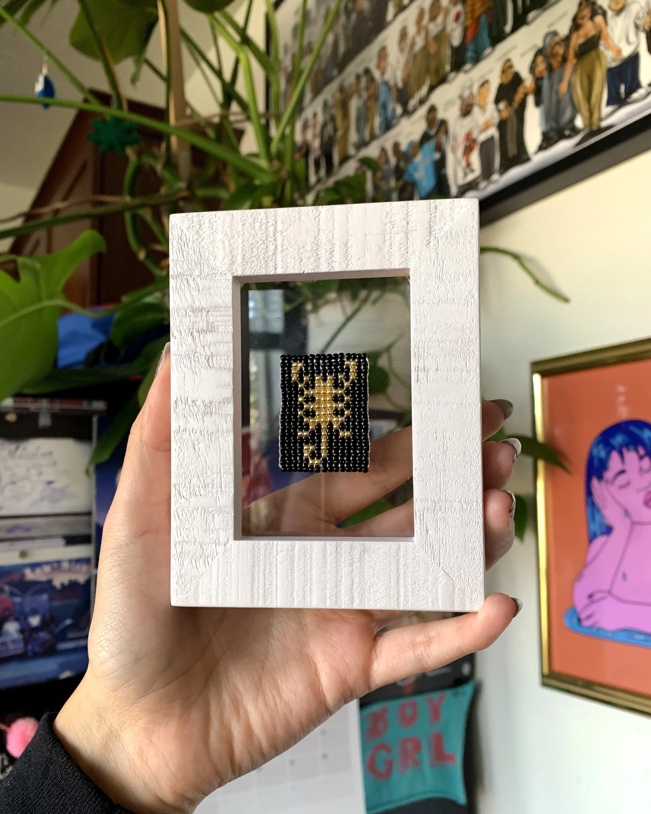 Mini Loom Beaded Scorpion Piece