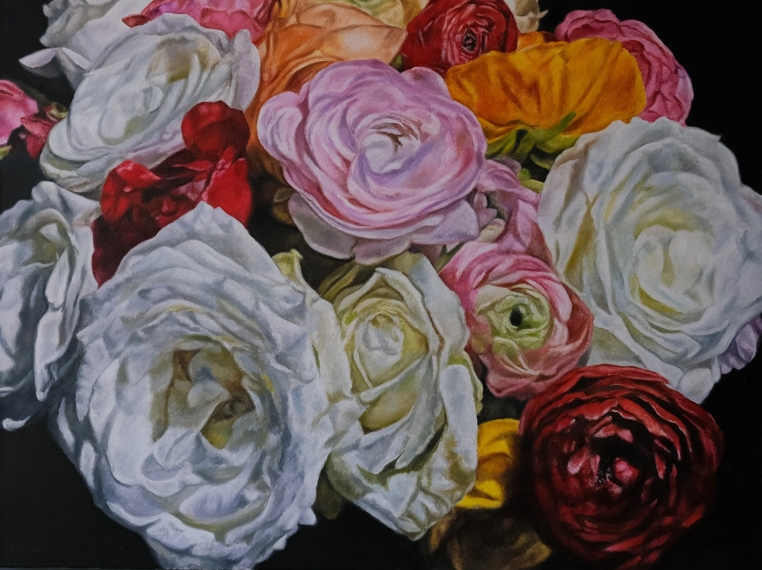 Roses and Ranunculus