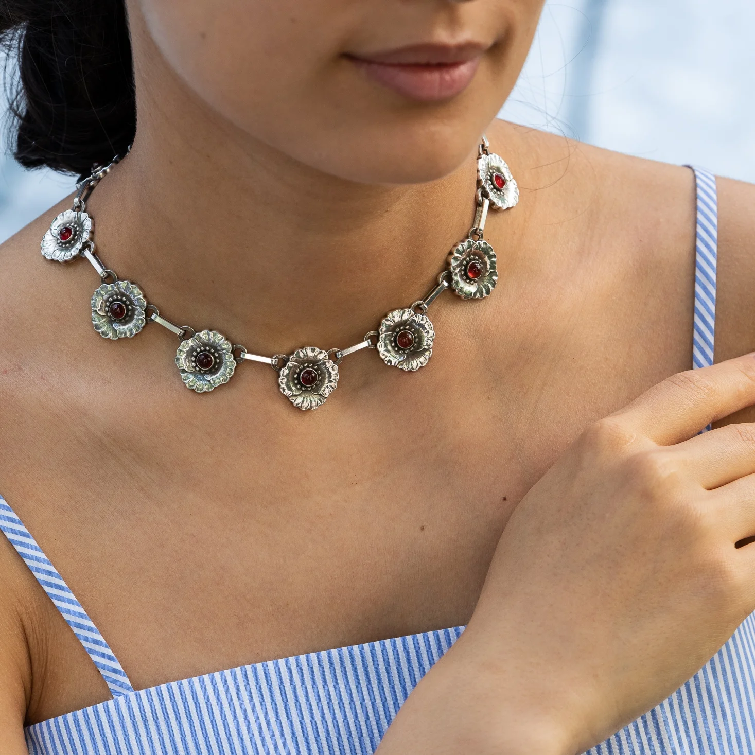 georg jensen flower necklace