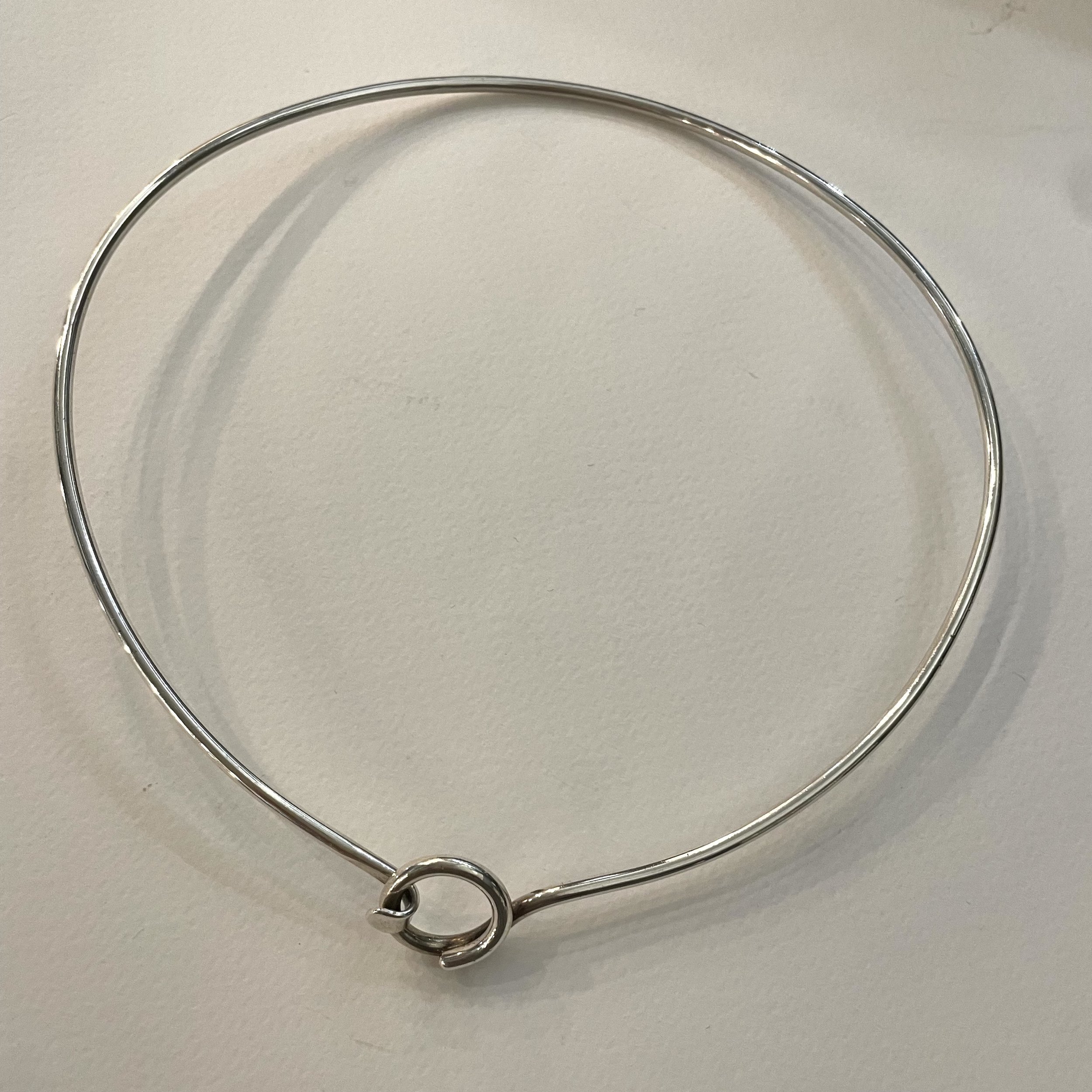 Georg Jensen Sterling Silver Neck Ring No. 174 with No. 131 Rutilated -  Ruby Lane