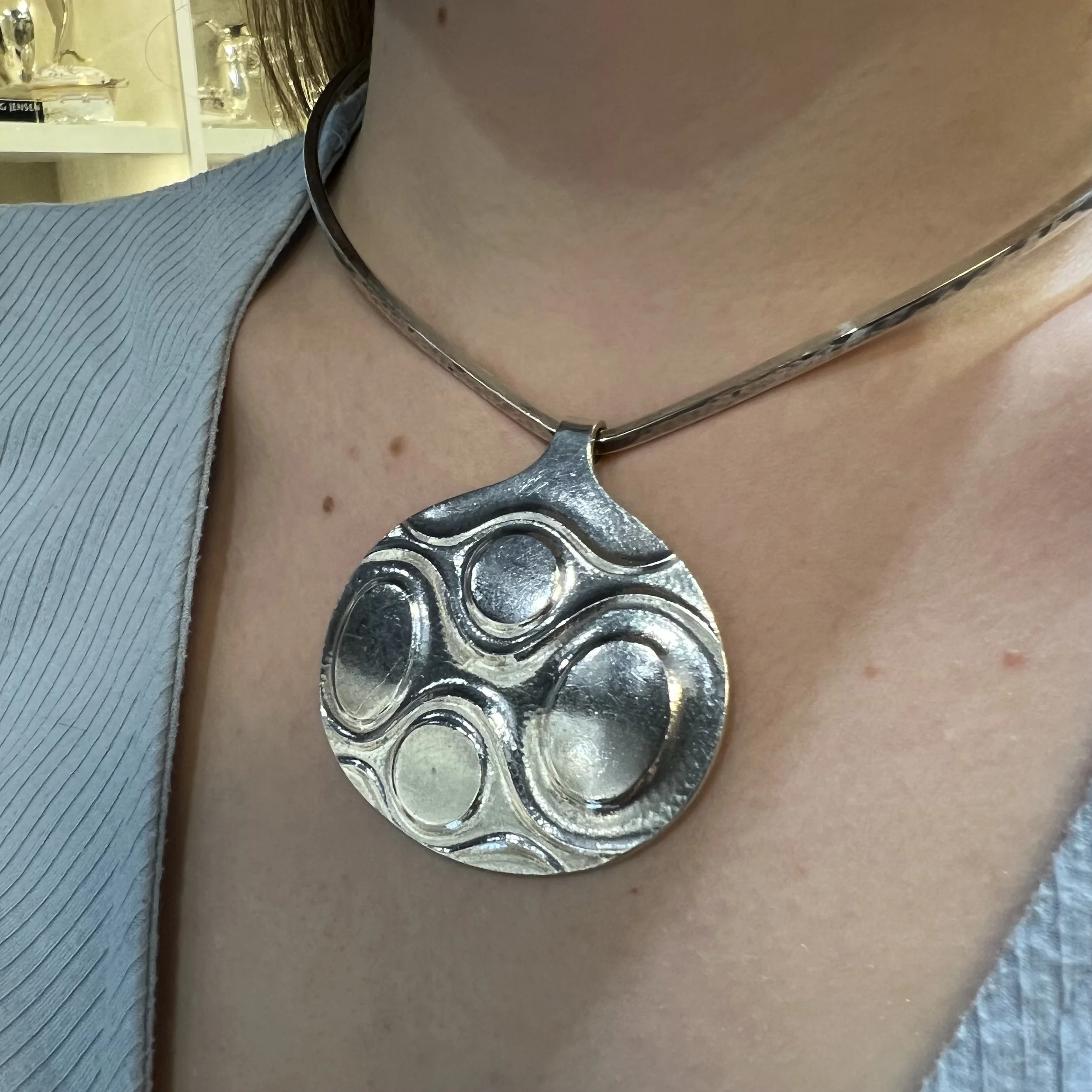 Jensen Sterling Silver Modernist Pendant Design No. 119 Gallery925