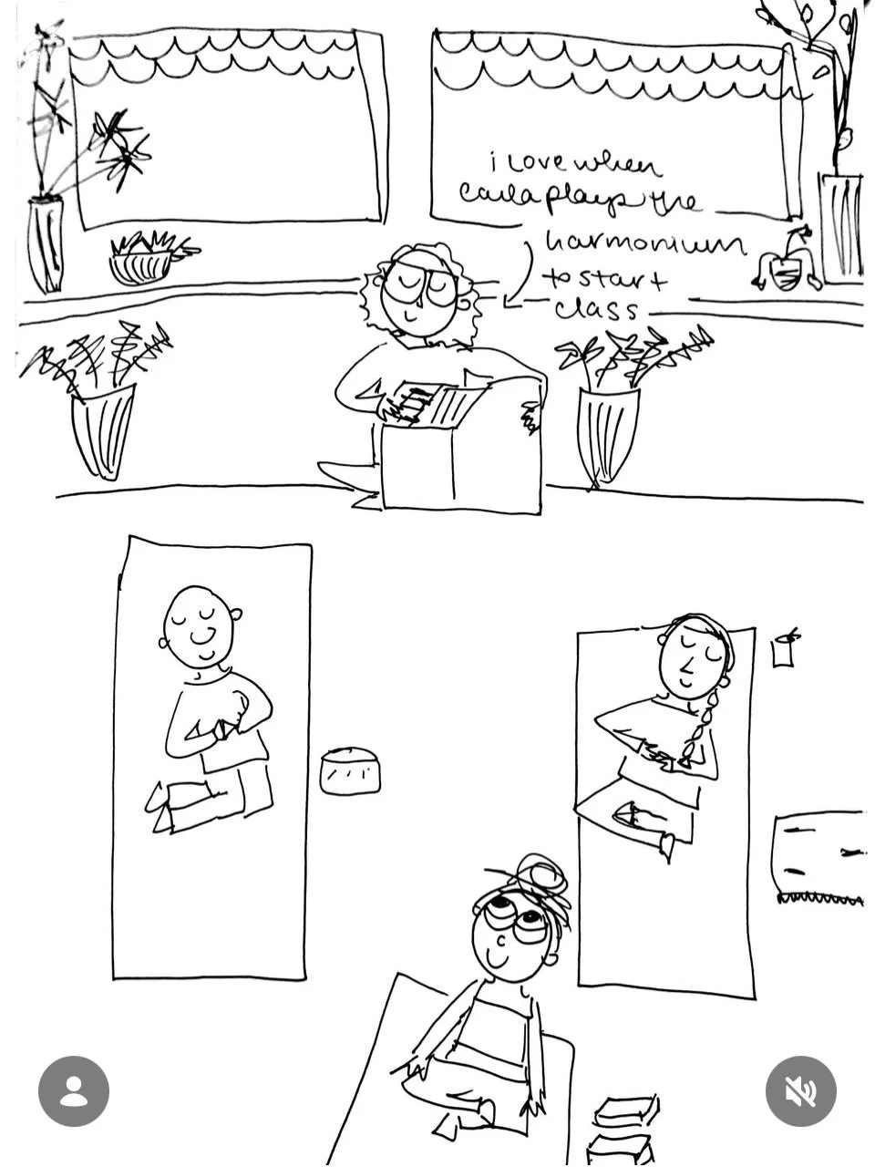 Oh wow! A sweet mid-week treat. Courtesy of Jaya yogi (among other things🙏🏽) @juliaccarpenter! Julia has created drawings depicting her time at the studio with some of our  teachers! So much fun! Thank you Julia! 🤩 

And it's Wednesday with more y