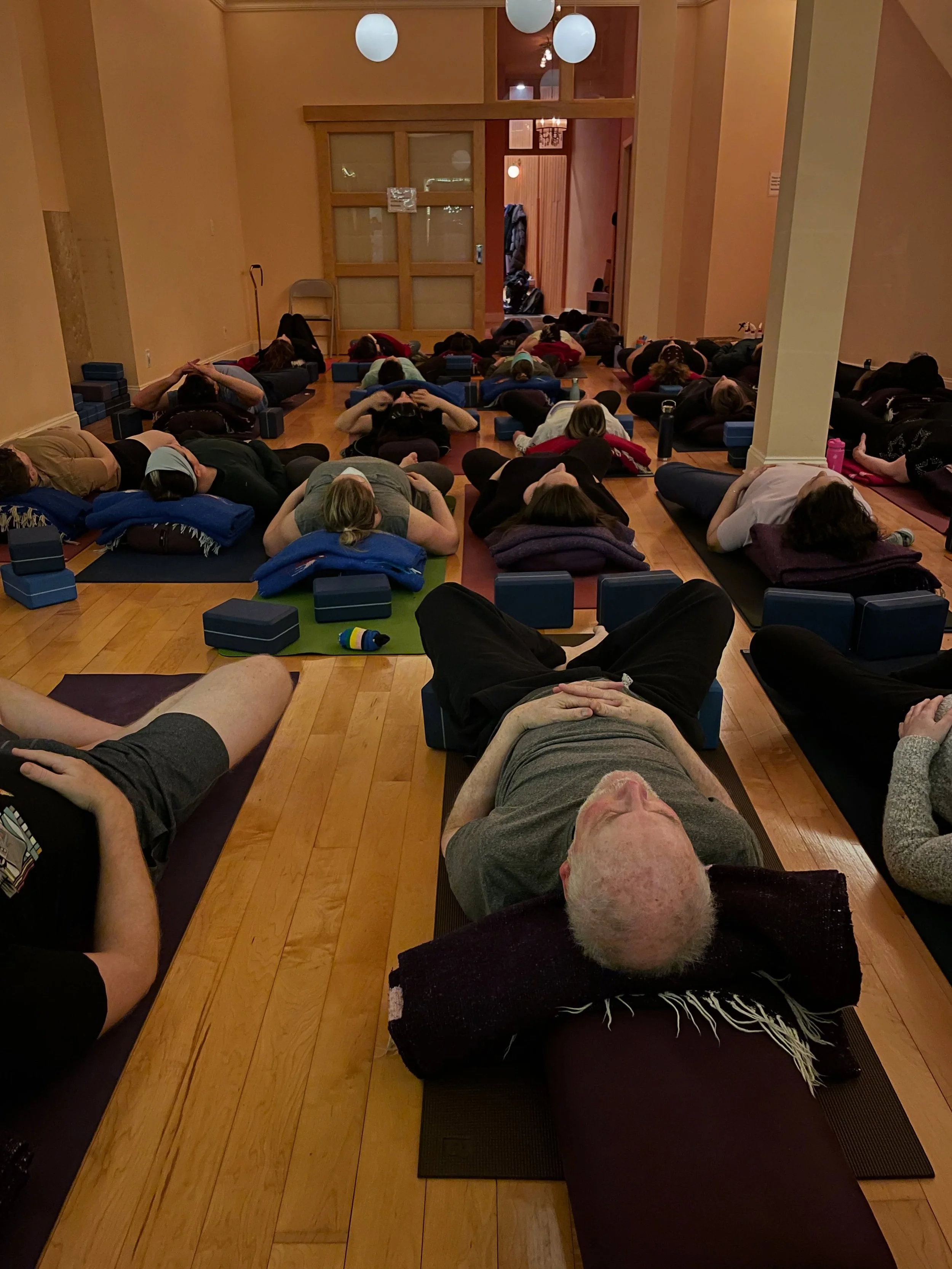 We got just the right practice for you when you are like "I cannot mobilize for class." We are talking deep rest! A slew of Restorative, Yin, and Gentle yoga classes not to mention 6 days a week meditation! 🕊️

Because we do not have to be