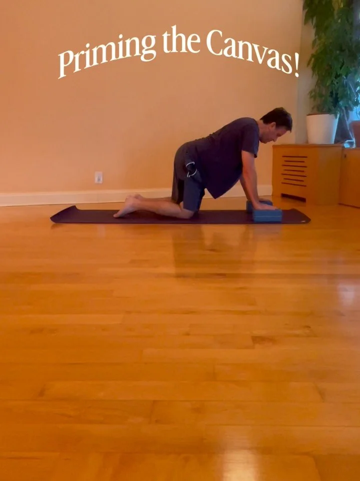 Priming the Canvas! Our weekly trifecta of movements to help prepare the body for asana practice. Our focus? The hip joint, shoulder joint and abdominal core. 🍁

We hope to see you in class asap! Maybe this evening? 5:30 pm with Katie and 6 pm with 
