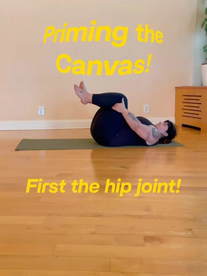 Priming the Canvas! Your weekly trifecta to ready the hip joint, abdominal core and shoulder joints to good movement / asana practice. Thank you Marina for lending yourself to this series one more time before you went west!🦚

Today is Monday and wha