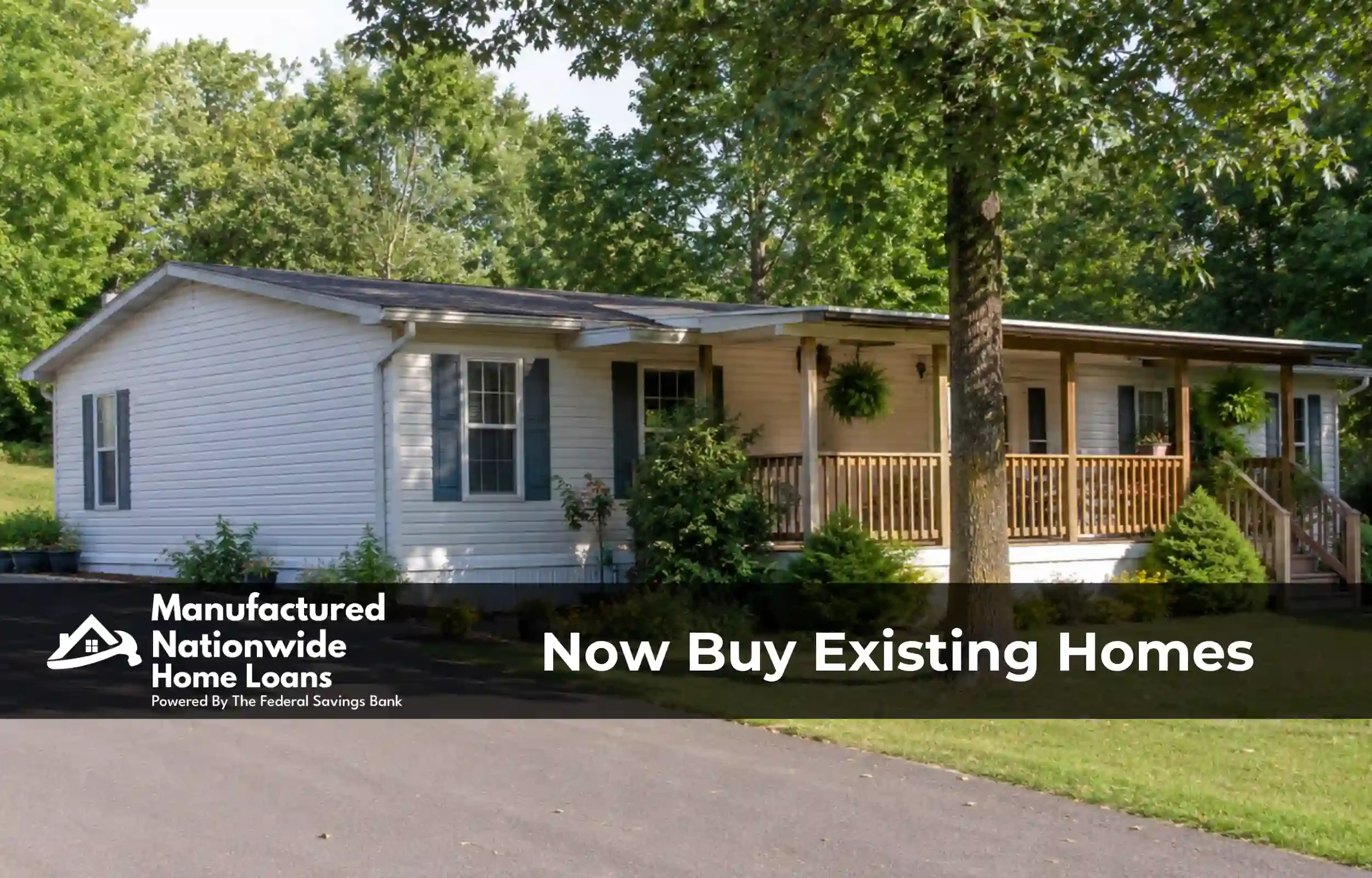An established existing manufactured home on rural land, representing USDA's 2025 rule allowing existing manufactured homes, from ManufacturedNationwide.com