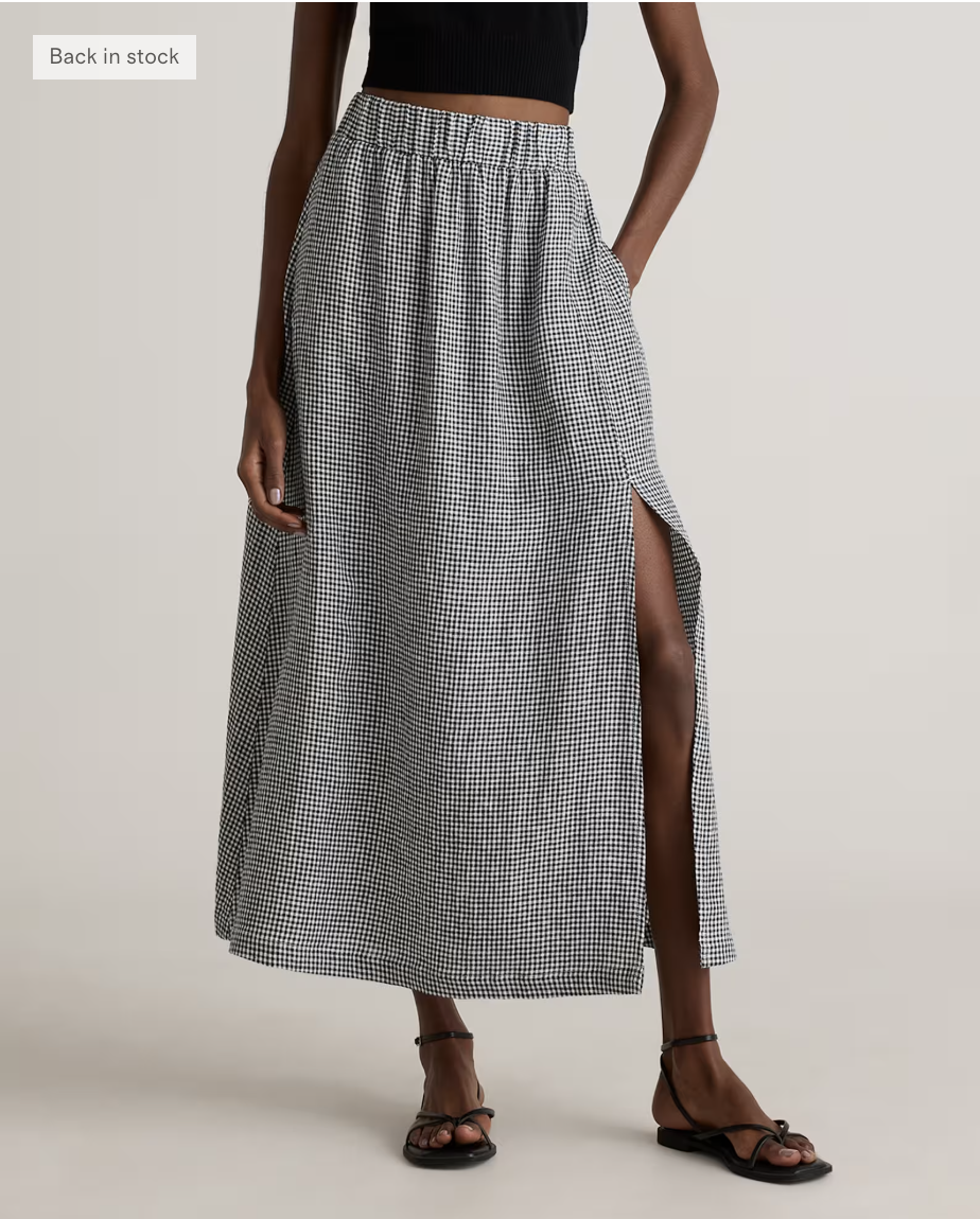 100% European Linen Maxi Skirt