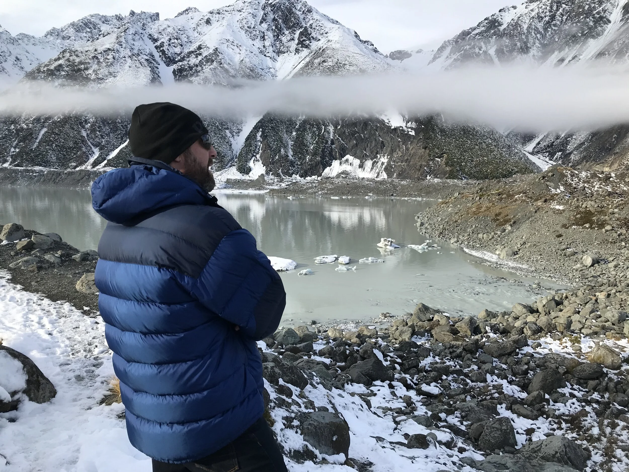 Snowball fights in Mt Cook National Park