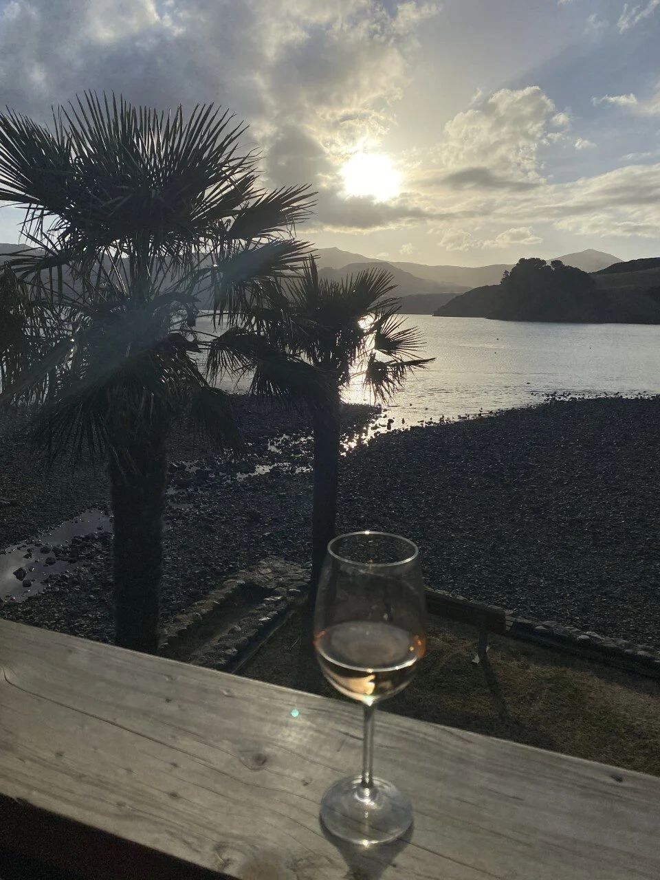 Waterfront relaxation at Akaroa, Banks Peninsula