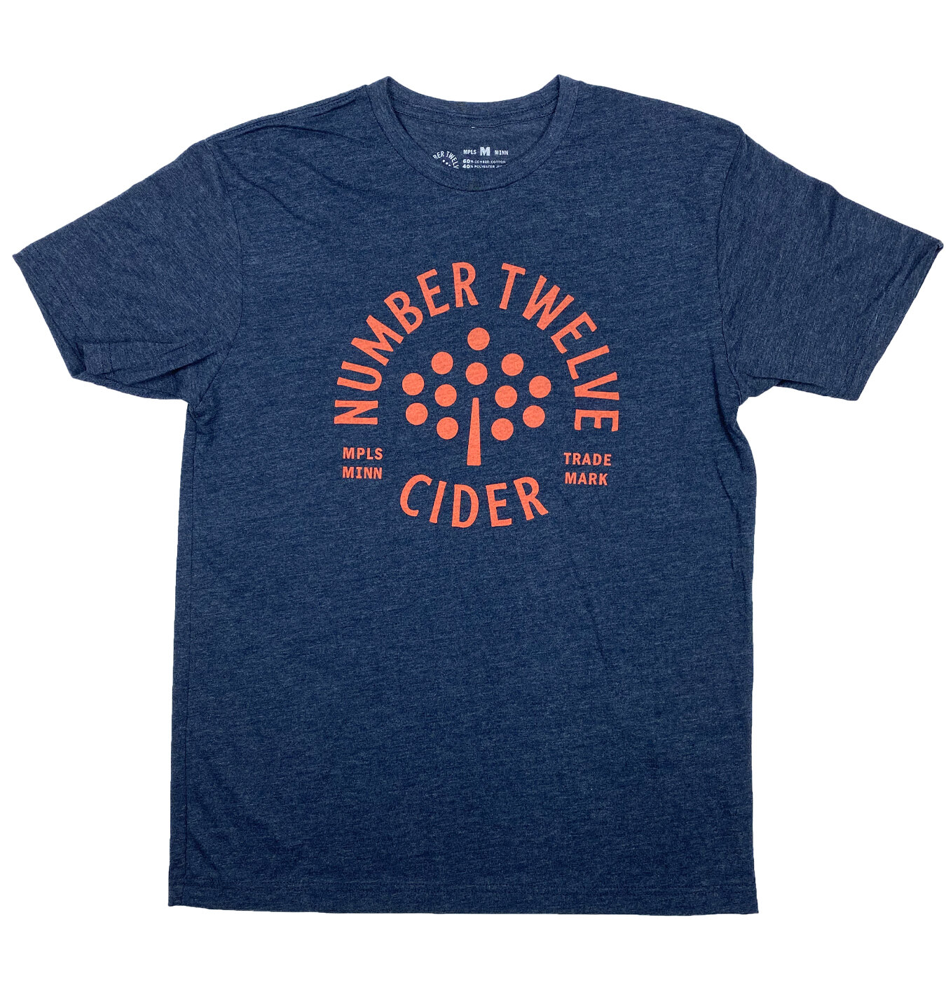 Men's Blue T Shirt — Number 12 Cider